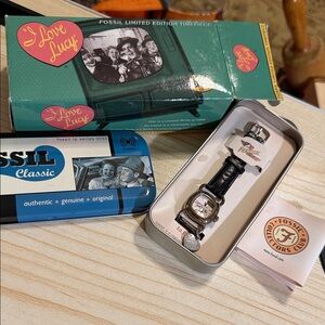 Fossil I Love Lucy Black and Silver Watch